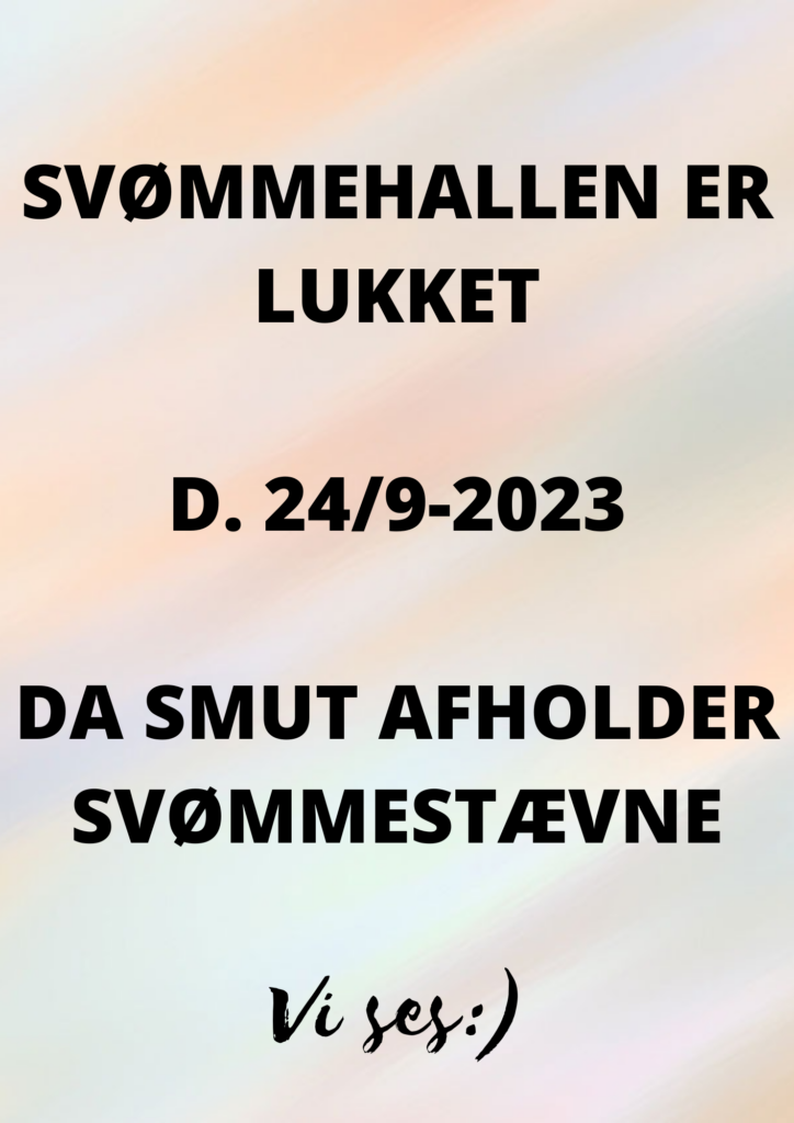 Svømmehallen er lukket Grundet stævne
